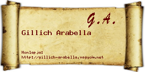 Gillich Arabella névjegykártya